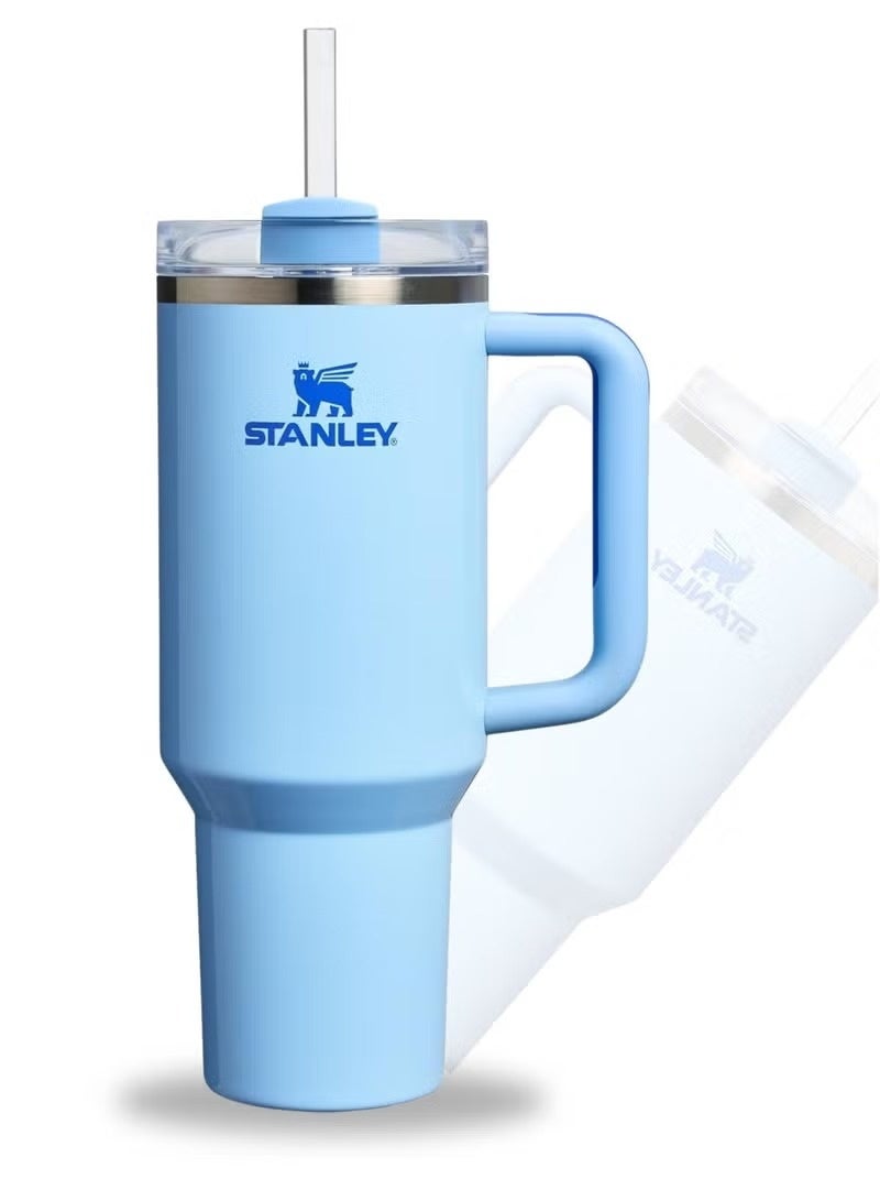 Stanley Quencher H2.0 Tumbler with Handle and Straw 40 oz | Flowstate 3-Position Lid | Cup Holder Compatible for Travel | Insulated Stainless Steel Cup | BPA-Free | Light Blue - Image 4